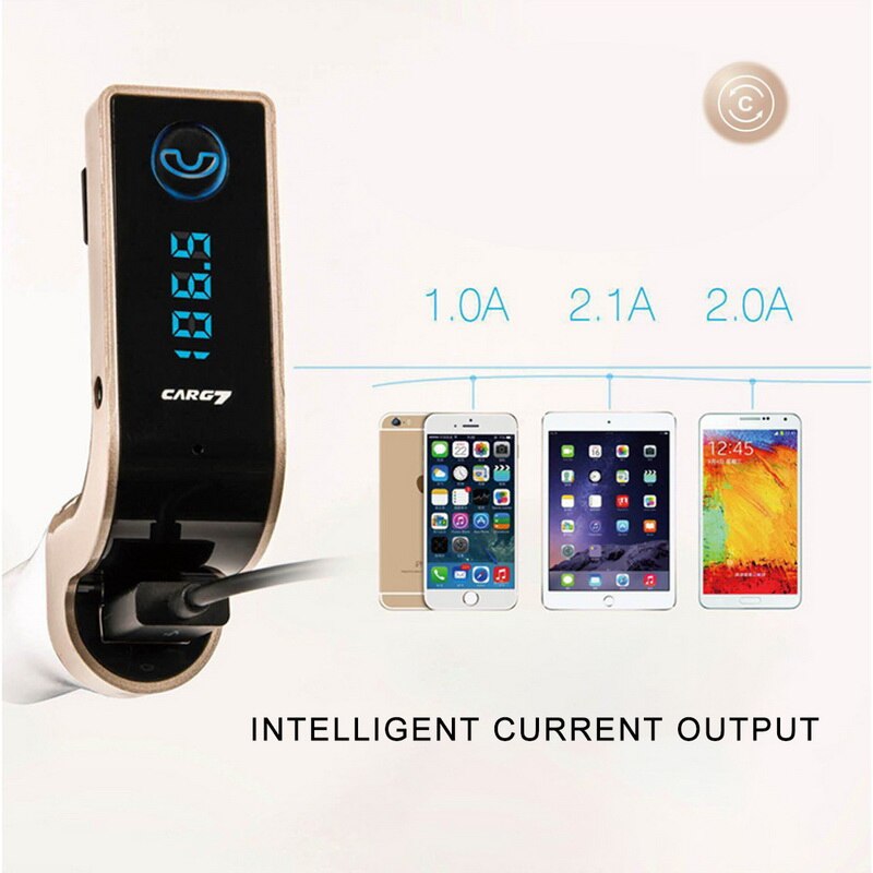 Hands Free Wireless Bluetooth FM Transmitter Car Accessories Modulator LCD Kit Player SD USB AUX G7 MP3 Car