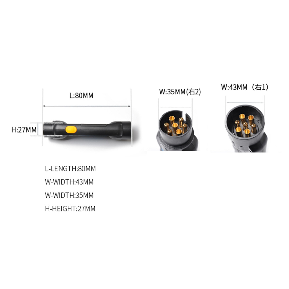 12V 7-Pin European Trailer Socket Durable Truck Trailer Plug Socket Tester Wiring Circuit Light Test Tool Car Circuit Testing
