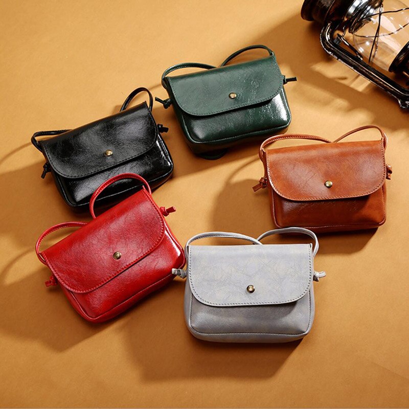 Eenvoudige Mini Mobiele Telefoon Crossbody Bag Solid Vrouwen tassen Super licht Vierkante Enkele Schoudertas Flappen PU Leer