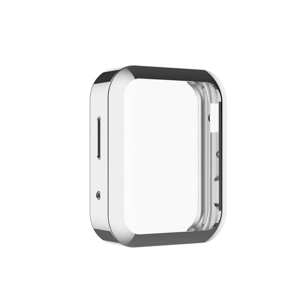 TPU Full surround protection Case For Xiaomi watch Transparent frame Protector Cover Bumper for Mi watch Protective accessories: A silver