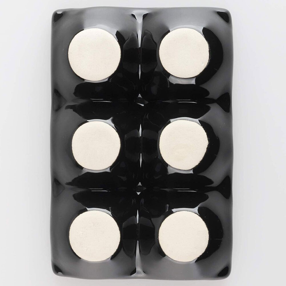 6 Grids Egg Tray Ceramic Egg Holder Egg Storage Container Porcelain Dispenser Organizer Anti-Slip Kitchen Countertop Fridge