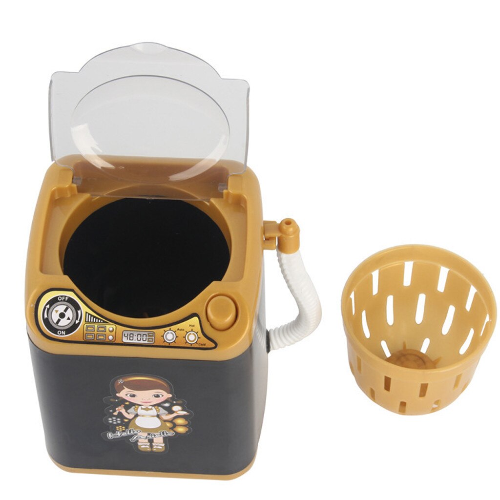 Girl Toy Makeup Brush Cleaner Device Washing Machine Mini Toy And Puff Automatic Cleaning Tool Kits: BK2