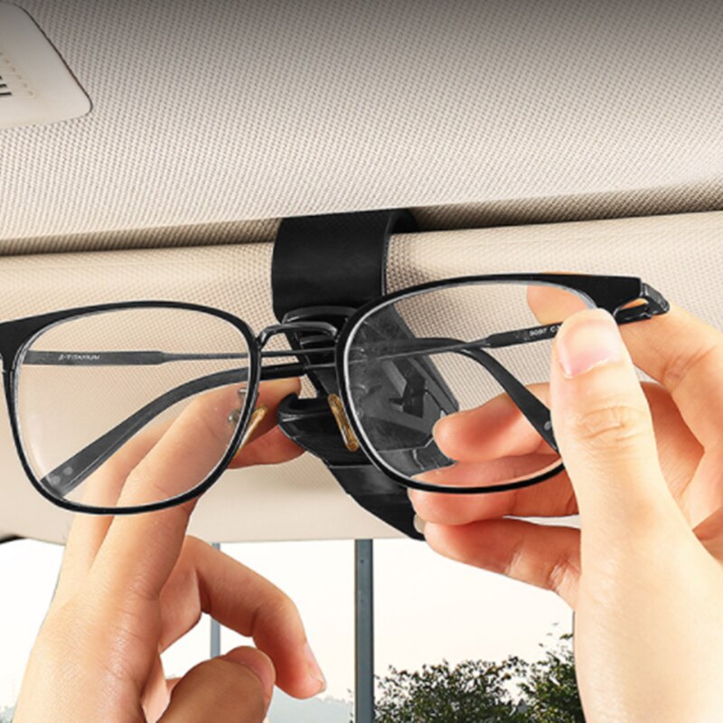 Przenośny robić samochodu futerały na okulary klamra na karty i okulary osłona przeciwsłoneczna robić samochodu uchwyt na okulary przeciwsłoneczne ABS okulary akcesoria samochodowe