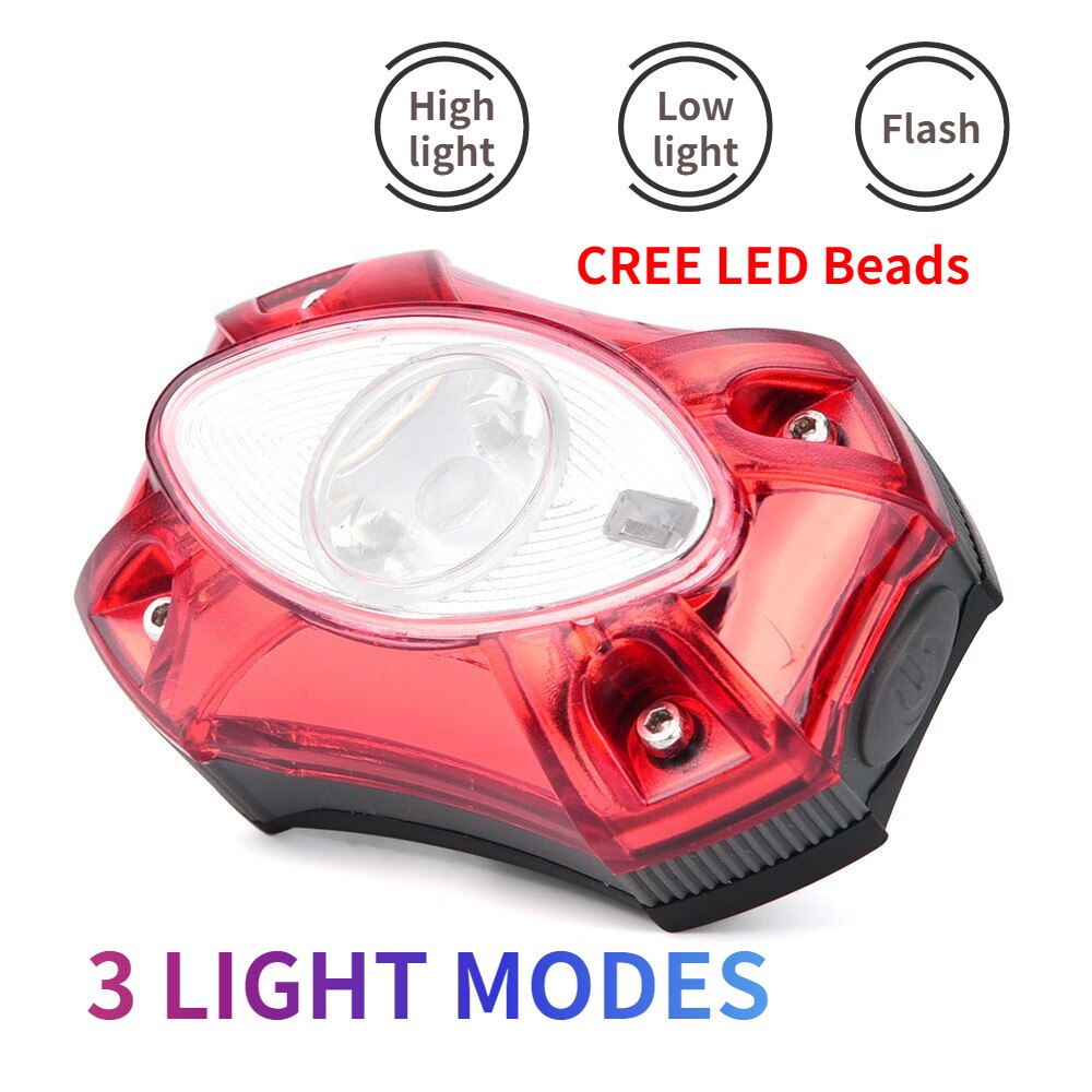 Cree 3W Usb Oplaadbare Mtb Krachtige Achterlicht Fiets Zaklamp Lantaarn Voor Fiets Fiets Led Achterlicht Lamp Fiets lichten