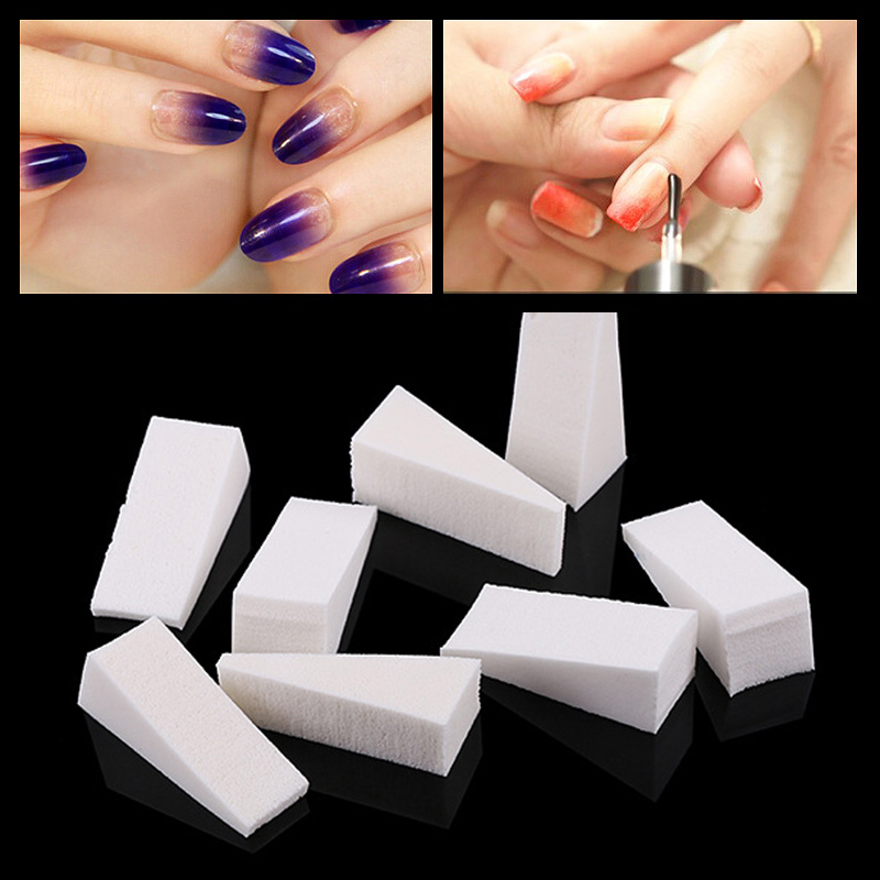 DIY esponja para uñas, 50 Uds., Color degradado, herramienta de pulido para decoración de uñas H7JP
