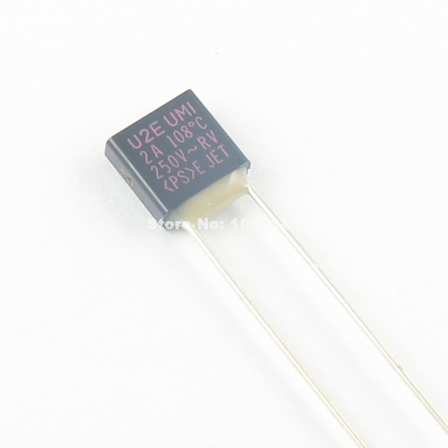 5pcs ELCUT UMI Microtemp Thermal Fuse Type U2E TF Cutoff 108Degree 2A 250V