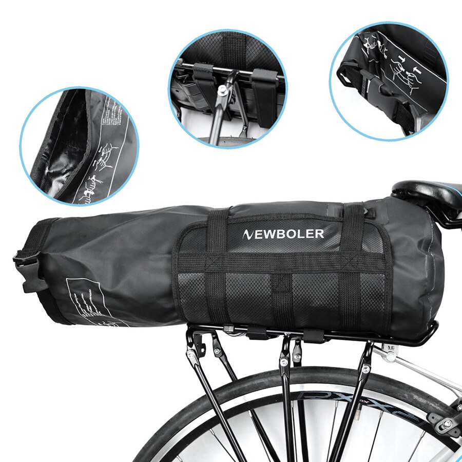 Newboler waterdichte fietstas bagagedrager kofferbak 10l fietsbagage achterbank fietstas outdoor fiets opbergtas schouderband