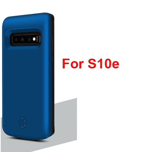 Snelle Lader Acculader Case Voor Samsung Galaxy S10 /S10 Plus/S10e Externe Batterij Power Bank 5000Mah/6000Mah Batterij Case: Blue for S10E