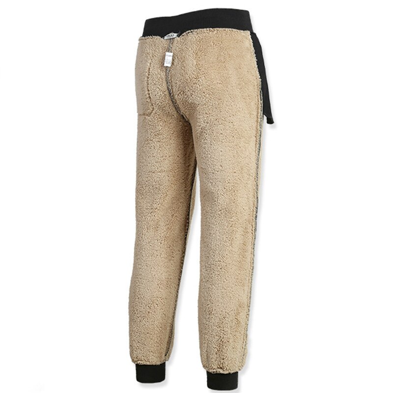 Męskie ciepłe spodnie zimowe zagęścić polarowe męskie spodnie dresowe dorywczo Faux futro Jogger Hombre mężczyźni Hip Hop ciężkie aksamitne spodnie 5XL