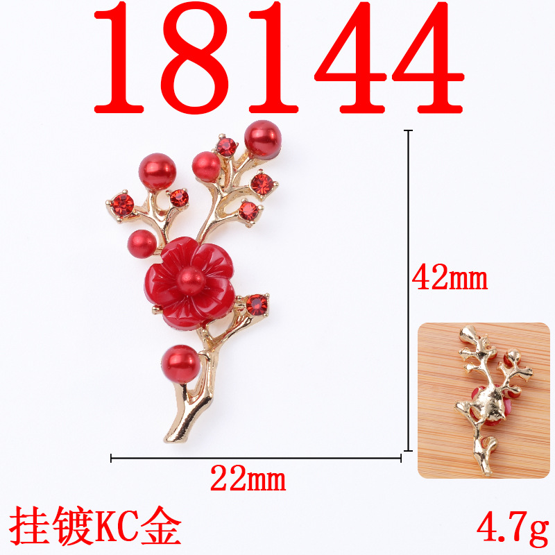 Legering Accessoires Diy Bruidskleding Haaraccessoires Haaraccessoires Haarkroon Rode En Witte Tweekleurige Parelbloemtakken Bladaccessoires: Rood