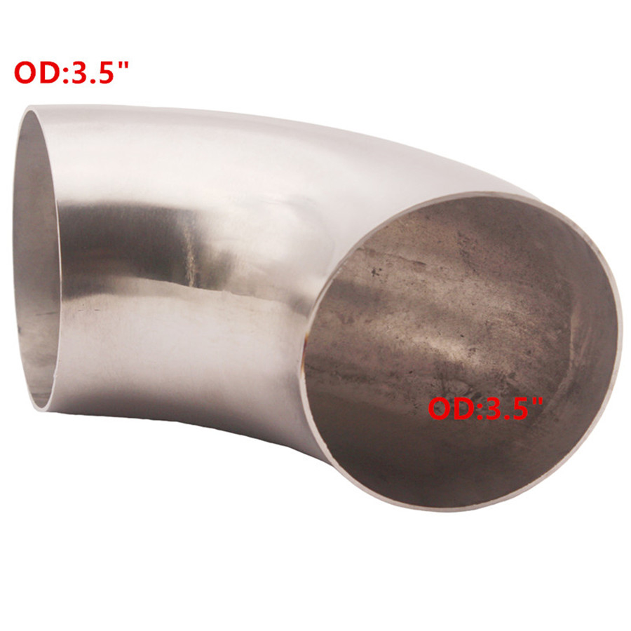 Stainless Steel 0.84D Exhaust Tip 3.5” Ultra Tight Radius Mandrel Bend 90 Degree