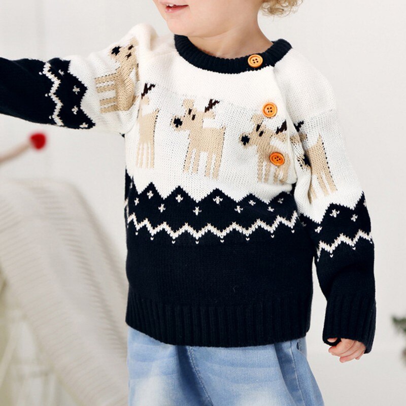 Hiver bébé pull infantile garçon fille noël Elk pull à manches longues pull Forborn bambin vêtements