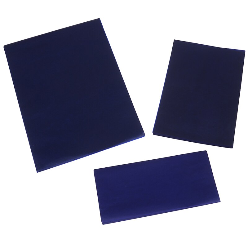 50 Sheets Carbon Paper 16K/32K/48K Blue Double Sided Carbon Copier Stencil Transfer Paper Stationery Paper Office Supplies