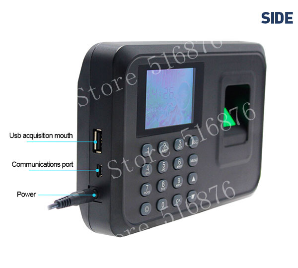 2.4 inch TFT USB Biometric Fingerprint Time Clock Recorder Digital Electronic Employee Attendance Machine A5