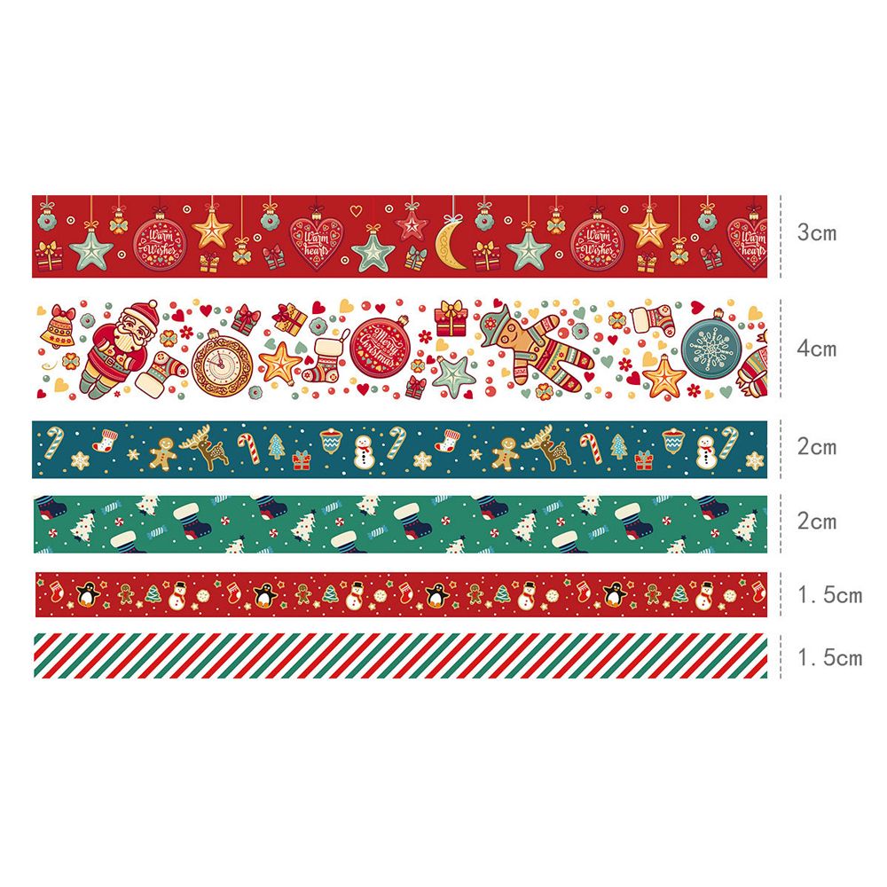 Handbook Decor Scrapbooking Sticker Office Supplies Decorative Tape Masking Tape Christmas Tape Set Adhesive Tape