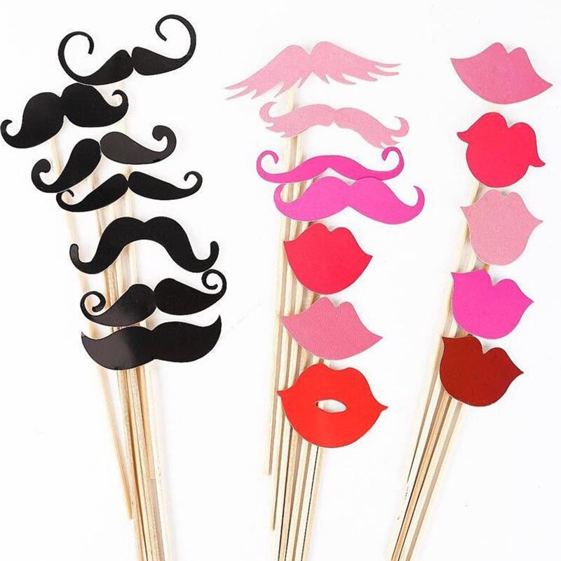 44 Stks Grappige Grote Hoeden Little Snor Photobooth Props Bruiloft Benodigdheden Verjaardag Decoratie Partij Speelgoed