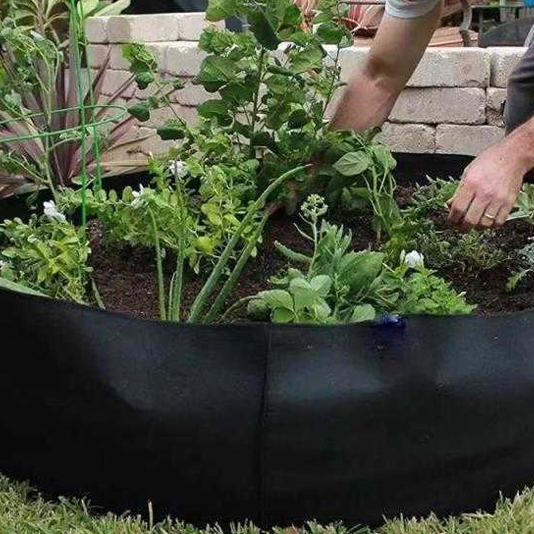 15/50/100 gallons stoffen tuinbed plantcontainer kweekzakken ademende vilt stoffen plantenbak voor planten kwekerijpot groot