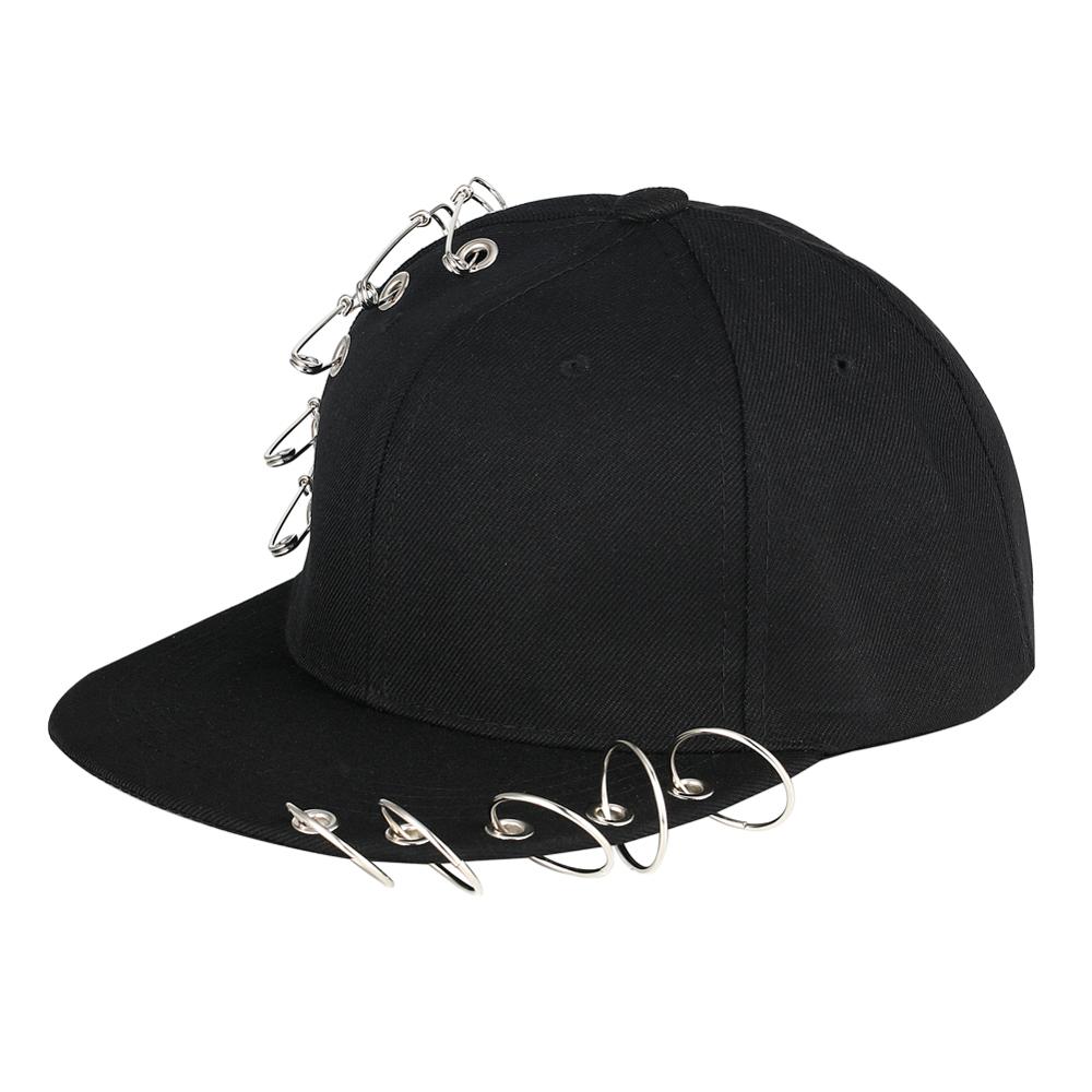 Mans hip hop svarta punk kepsar piercing ring kasetter baseball hattar sport basket snapback keps barn sommar