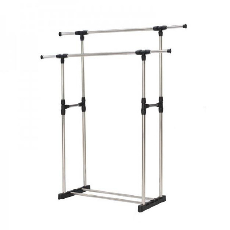 Rvs Verstelbare Vloer Hangers Kapstok Vloer Hanger Opslag Garderobe Kleding Droogrekken Met Schoenenrek