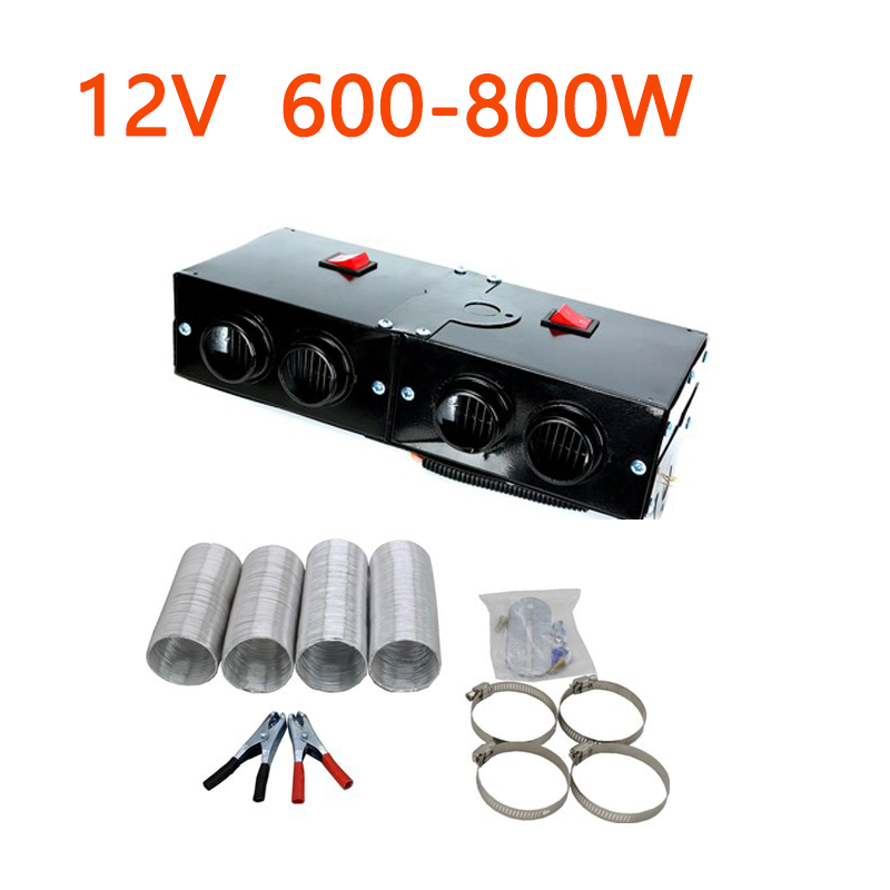 Car Heater Defroster Portable Car Electric Dryer Windshield Windscreen Demister with 4 Outlet 12V 800W for Vehicle RV SUV Truck: 12V 4 Holes