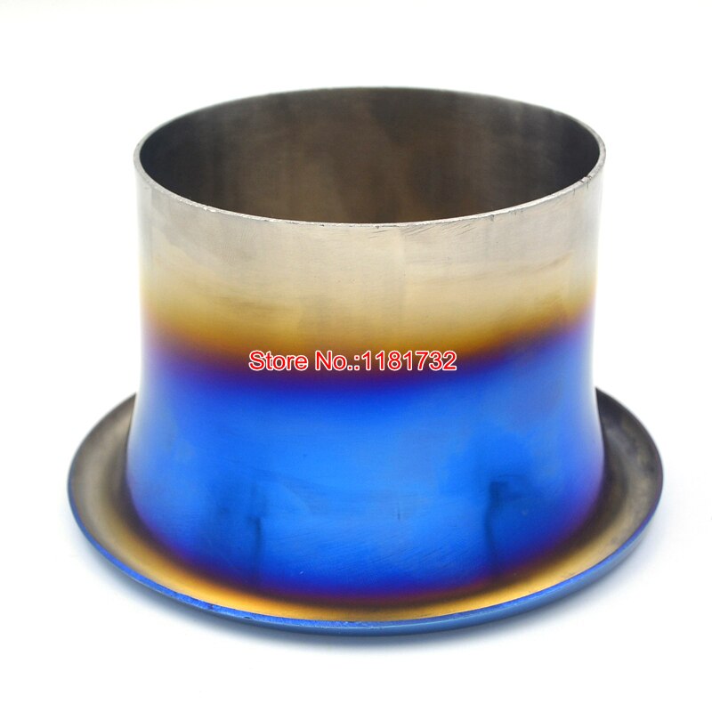 4inch Inlet Blue Tip Stainless Steel Racing Car Cold Air Compressor Intake Inlet Velocity Stack Turbo Horn Kit