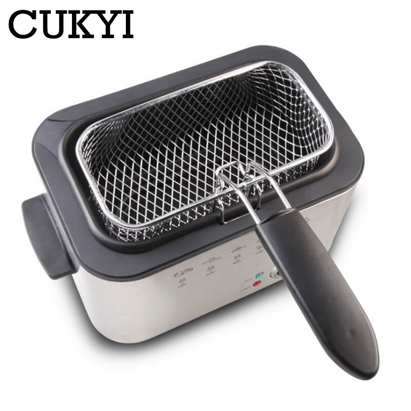 CUKYI Household/Commercial Electric Frying Machine Multifunctional Smokeless Deep fryers French Fries Maker Constant temperature