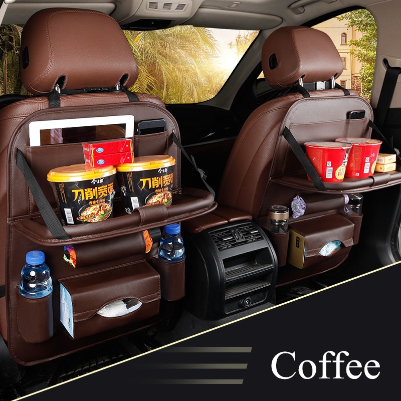 Nueva mochila para asiento de coche, organizador de mesa plegable, caja de almacenamiento para silla de bebé, caja de bolsillo, accesorios para automóviles