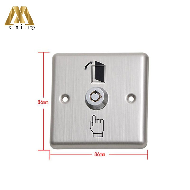 Metal exit button stainless steel exit button with key for all access control system X05K