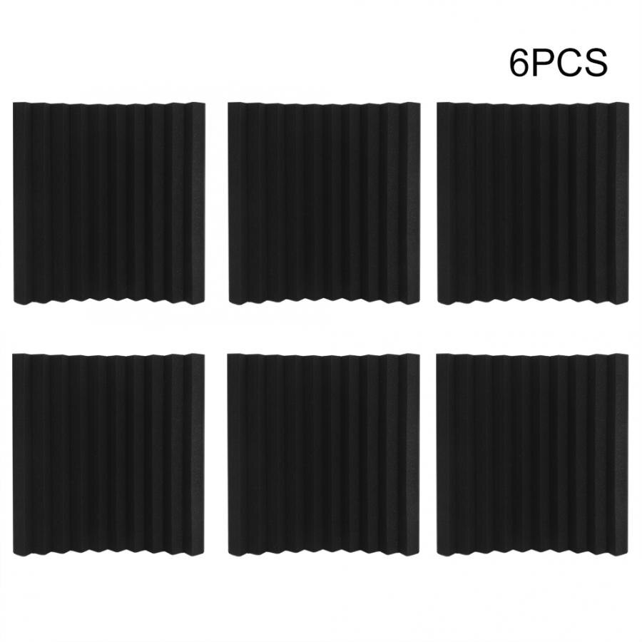 6Pcs 50x50x5cm Indoor Sound-Absorbing Foam Acoustic Panels Sponge Soundproofing Material