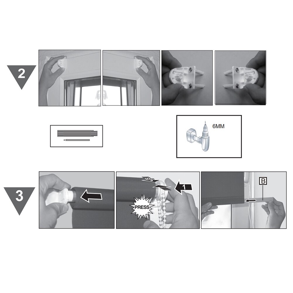 25 MM Room Home Durable Curtain Accessories Pack Bracket Roller Shutter Easy Install Universal Bead Chain Decorative Practical