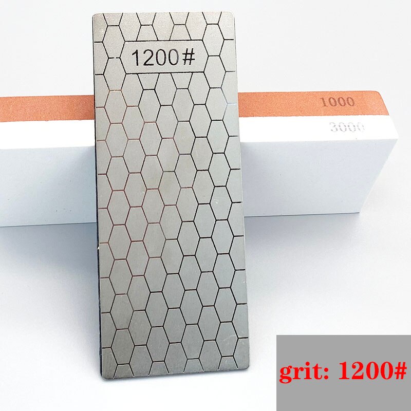 400 600 1000 1200 Grit Diamond Knife Sharpening Stone Kitchen Knife Sharpening Plate Whetstone GrindStone Grinder toolHoning Set: 1200 grit