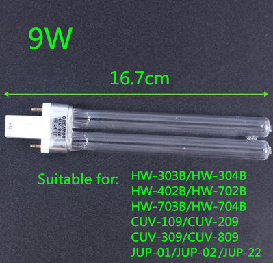 UV Quarz Aquarien Sterilisator Ersetzen Licht Rohr SUNSUN, Grech HW, JUP, CUV, CPF, TASSE Lampe Fisch Panzer Entkeimungslampe: 9w G23 16.7cm