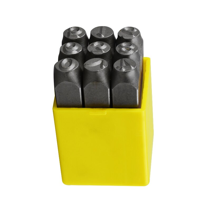 Lmdz 9 st stålstämpel bokstav nummer stämpel stans set 3/4/5mm härdad metall trä läder stål stans nummer verktyg läder stämpel: 4mm
