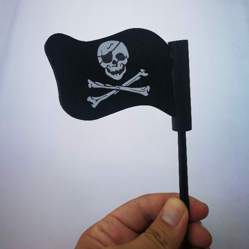 Drapeau de Pirate en forme de boule d'antenne de voiture, crâne noir, pour décoration intérieure et extérieure de voiture