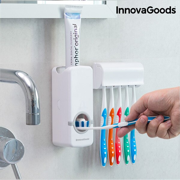 Dispenser Tandpasta Met Tandenborstel Houder Innovagoods