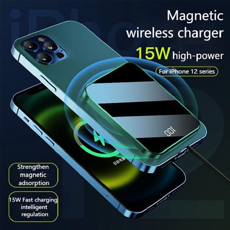 Magnetic Wireless Power Bank 5000mAh Universal External Battery Mobile Phone15W Wireless Magsafing Magnet Powerbank for iPhone12
