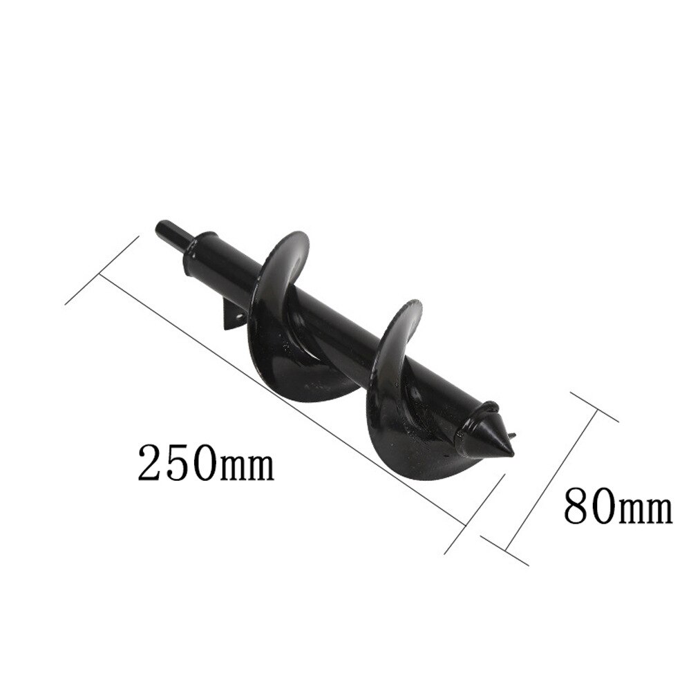 Tuinboor spiraalboor roto bloempot bol zeskantige schacht boorboor tuin tuinbedden plantgatengraafmachine: 8cm x 25cm