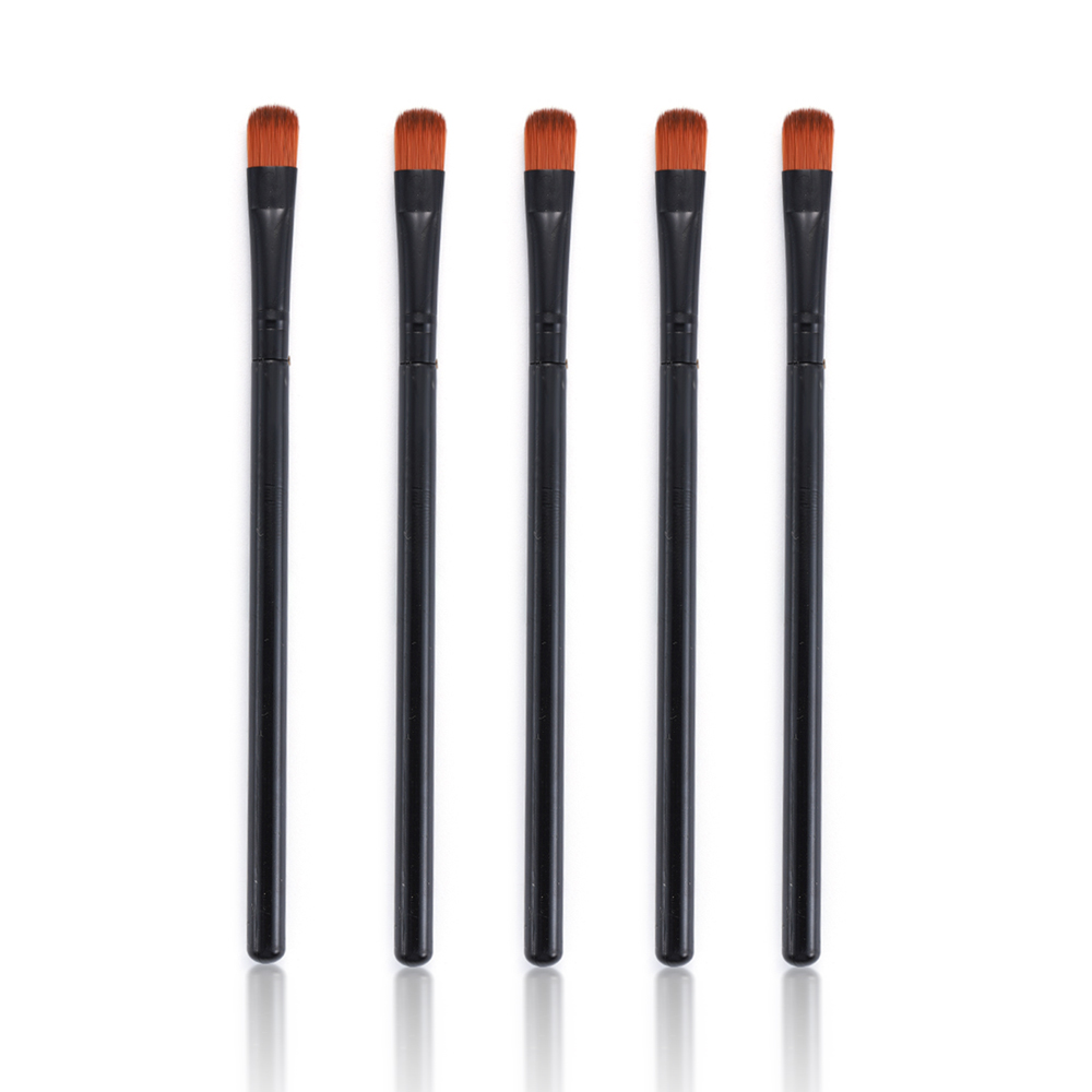Makeup 5 stk./sæt sort øjenbryn skrå flad vinklet børste eyeliner øjenskygge øjenbryn makeup værktøj kvinder kosmetik: Grå