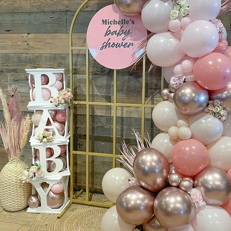 Holle Baby Letters Frame Stand Mozaïek Vullen Ballonnen Doos KT Board Alfabet DIY Brief Baby Douche EEN Verjaardagsfeestje Decor