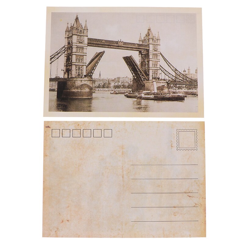 Carte postale mémoire ensemble cartes de voeux cartes cartes postales de noël offre spéciale 32 pièces classique célèbre Europe bâtiment Style Vintage