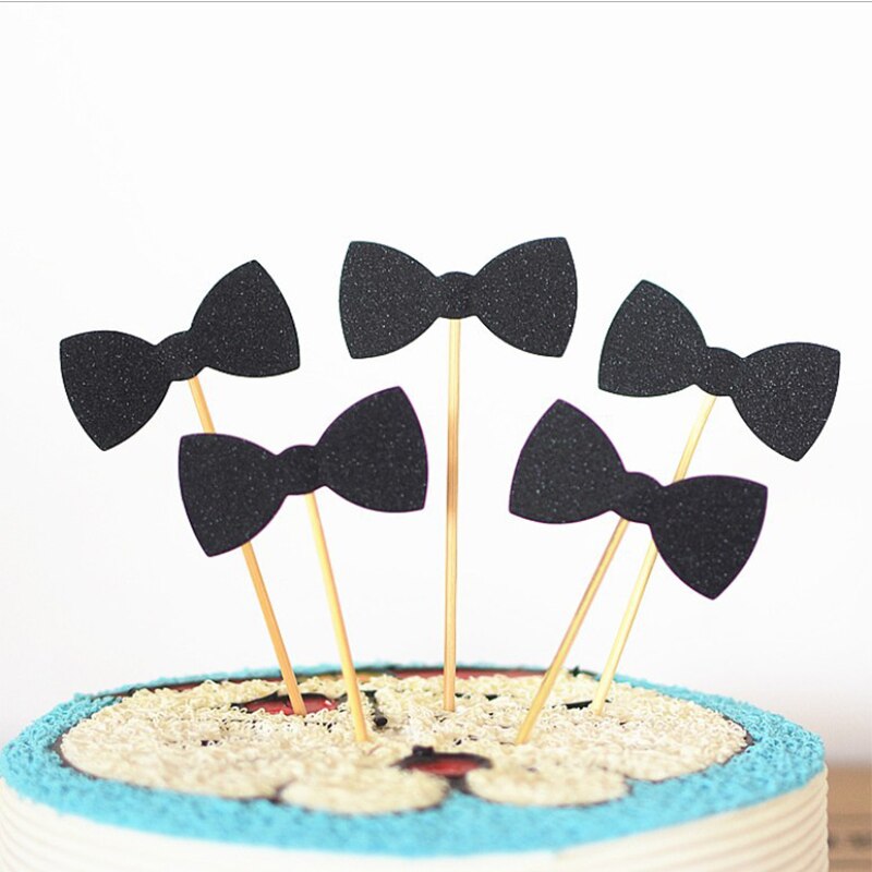 PACK of 5 PCS Cake Topper Birthday Cake Decoration for Men: 03 Bow tie