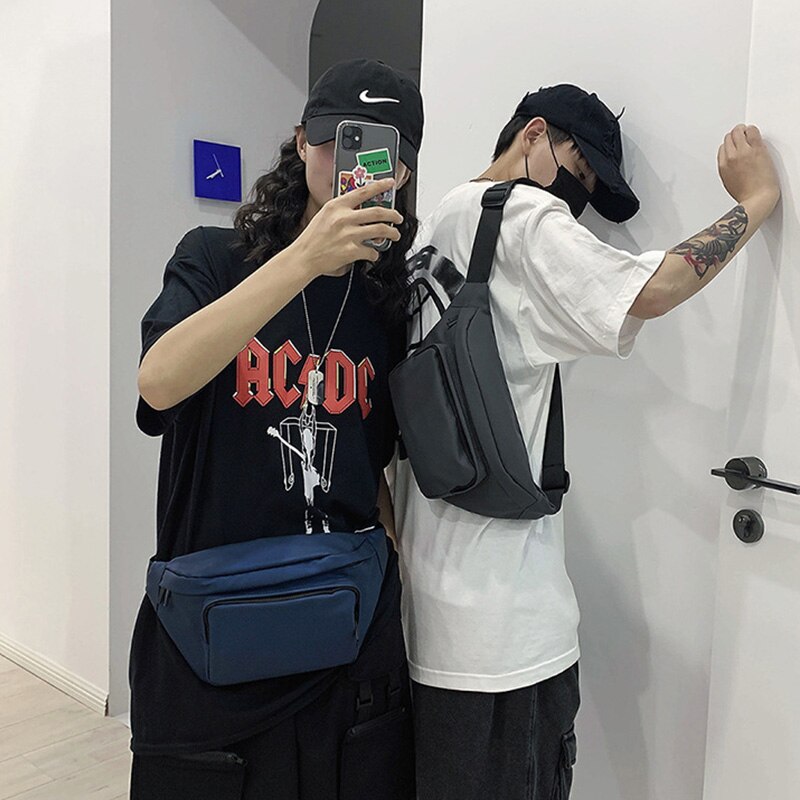 Marsupio Unisex marsupio Street Style pettorali marsupi Hip Hop moda borsa a tracolla impermeabile marsupio telefono Shopping Bag