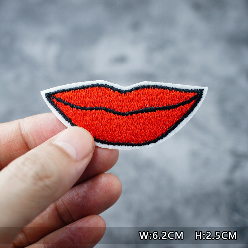 Lippen Kus Cool Patches Borduren Voor T-shirt Opstrijkbare Applicaties Kleding Jeans Stickers Badges OOPS