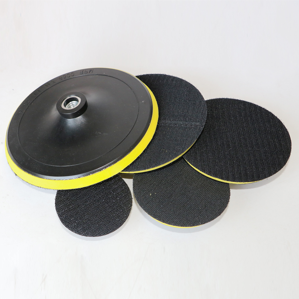 Tampon de support de disque de ponçage, papier de verre auto-adhésif, plaque de support à boucle de crochet, tige adaptée pour ponceuse, meuleuse, perceuse, 3 ", 4", 7 ", 6/5", 125mm, 1 pièce