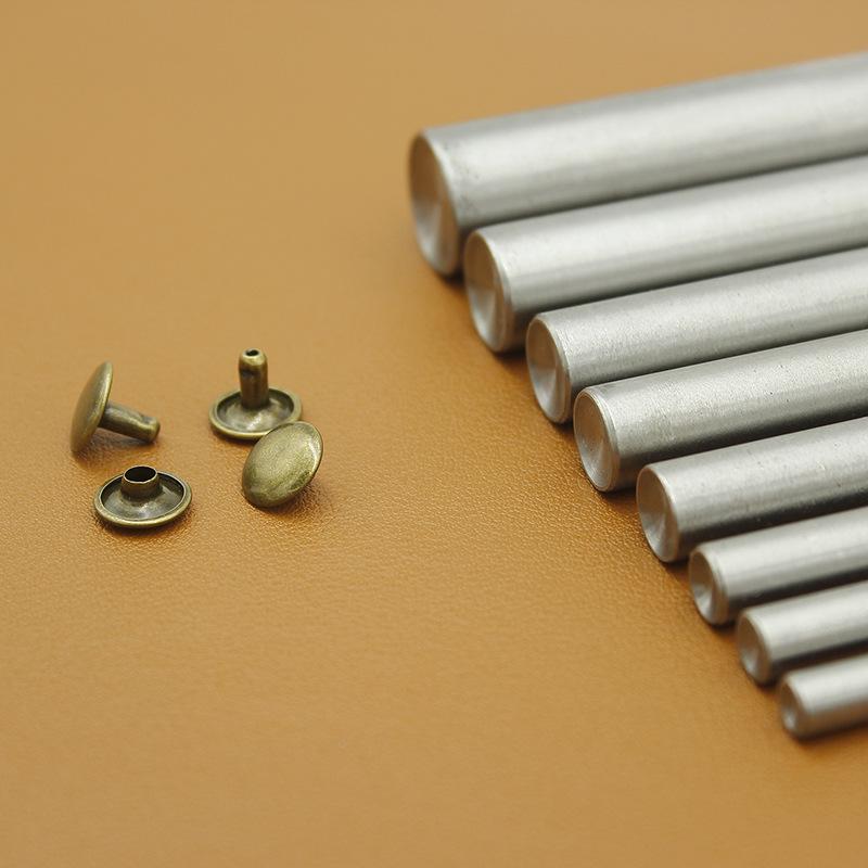 5pcs/set Leather Craft Punch Tools Double Rivet Leathercraft Mushrooms Nails DIY Panels Snap Fastener Installation 8mm-15mm