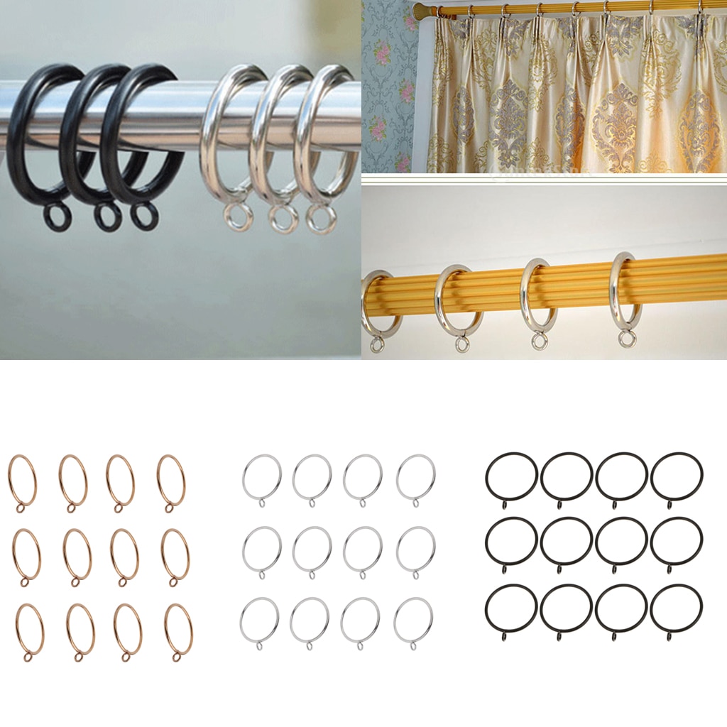 12 st rostsäker metall gardin draper stång ring ögle ring för 55mm diameter stolpar