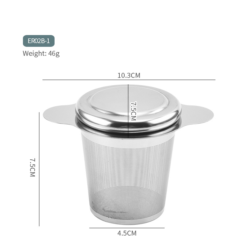 Infusor de té de acero inoxidable, difusor de hojas de té, colador de bola de condimentos de especias, tetera, filtro de café de malla fina, accesorios de cocina: Rojo