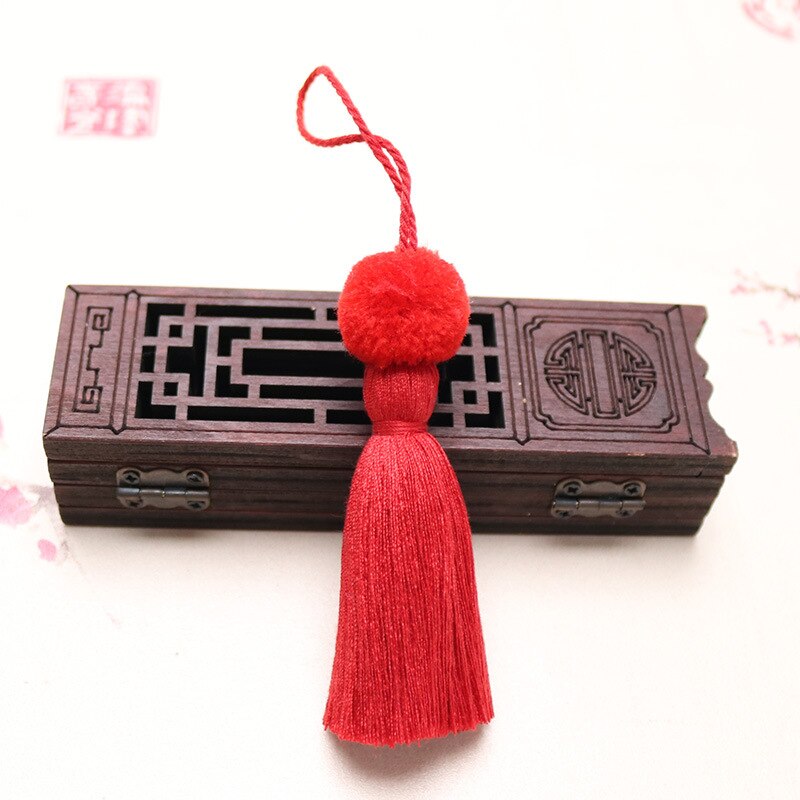 6Pcs Pompon Ball Tassel Fringe DIY Keychain Bag Jewelry Making Charms Curtain Pendant Accessories Crafts Hanging Tassels Trim