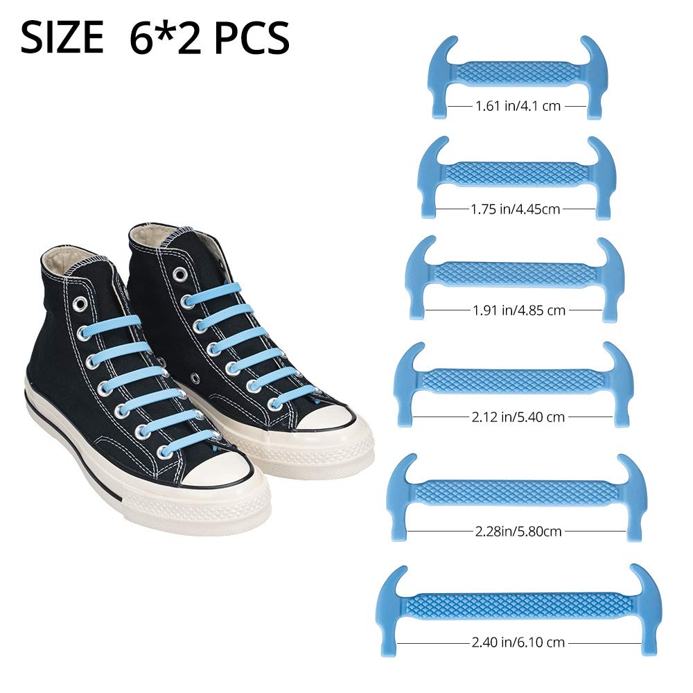 Lacets élastiques en Silicone pour baskets, sans attaches, faciles à mettre et à enlever, pour paresseux, unisexe, 12 pièces/1 ensemble