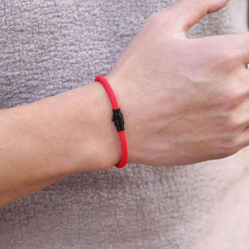 en pulsera para Hombre, cuerda minimalista, Micro pulsera magnética para Hombre, cordón a juego, accesorios para Festival de novio, Pulseras para Hombre